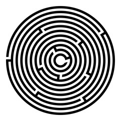 Abstract maze labyrinth with entry and exit