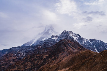 Fototapeta premium Mardi Himal peak in Himalayas, Nepal