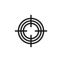 Vector target icon isolated on white background. Vector illustration.