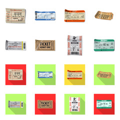 Vector design of ticket and admission icon. Set of ticket and event stock symbol for web.