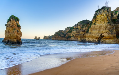 Beautiful bay near Lagos town, Algarve region, Portugal