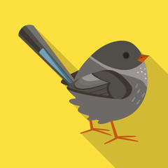 Vector design of bird and sparrow sign. Set of bird and brown stock symbol for web.