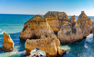 Beautiful  Ponta da Piedade in Lagos, Algarve, Portugal