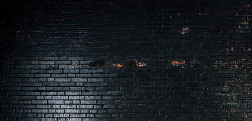 Schwarze Ziegelmauer Pattern Grunge Hintergrund