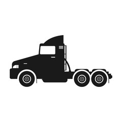 Fototapeta na wymiar Truck vector icon.Black vector icon isolated on white background truck .