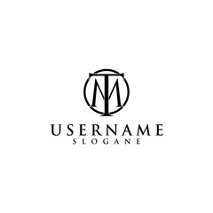 letter TM logo design vector art