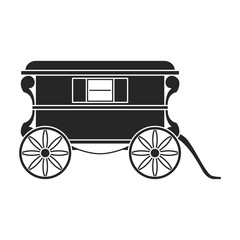 Fototapeta na wymiar Vintage carriage vector icon.Black,simple vector icon vintage carriage isolated on white background .