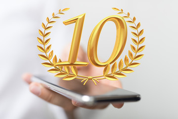 Template 3d  Years Anniversary Illustration.