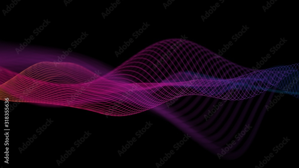 Poster abstract music wave technology background. music background with geometric line pattern. futuristic 