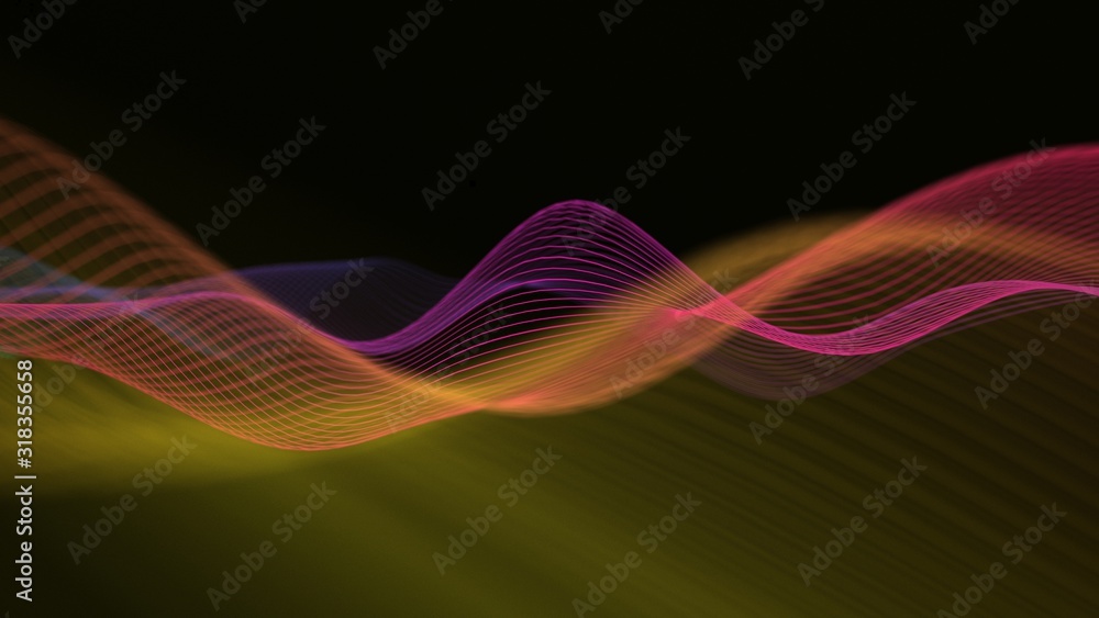 Poster abstract music wave technology background. music background with geometric line pattern. futuristic 