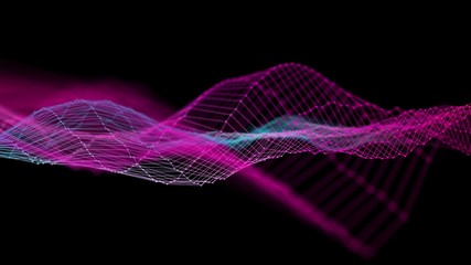 Background 3d grid.Cyber technology Ai tech wire network futuristic wireframe. Artificial intelligence . Cyber security background illustration