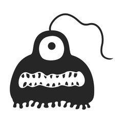 Bacteria of virus vector icon.Black,simple vector icon isolated on white background bacteria of virus .