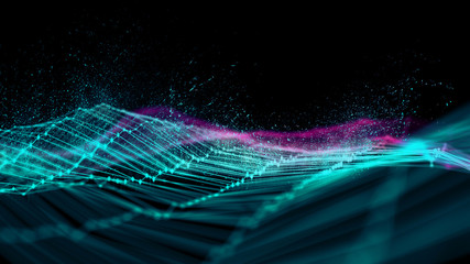 Blockchain technology background. Cryptocurrency fintech block chain network and programming concept. Abstract Segwit.