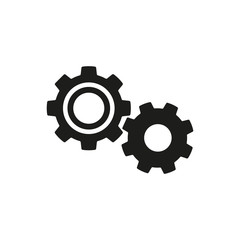 Gears icon. Cogwheels sign. Vector. Isolated.