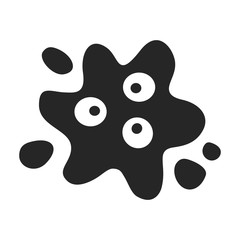 Bacteria of virus vector icon.Black,simple vector icon isolated on white background bacteria of virus .