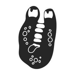 Germ of bacteria vector icon.Black,simple vector icon isolated on white background germ of bacteria.