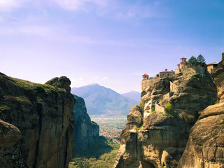 Fototapeta na wymiar Meteors in Greece, Rocky Mountains, natural, amazing views