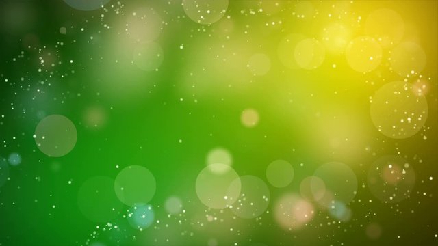 natural green particles bokeh motion background