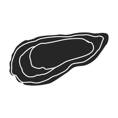 Oyster vector icon.Black,simple vector icon isolated on white background oyster.