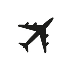 Airplane icon. Aircraft symbol. Vector illustration. Isolated.