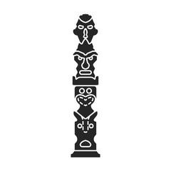 Tribal mask vector icon.Black vector icon isolated on white background tribal mask .