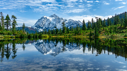 Mount Shuskan Reflection in Picture Lake