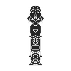 Tribal mask vector icon.Black vector icon isolated on white background tribal mask .