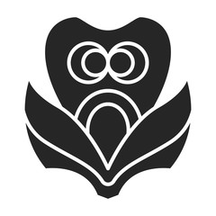 Mask of totem vector icon.Black vector icon isolated on white background mask of totem .