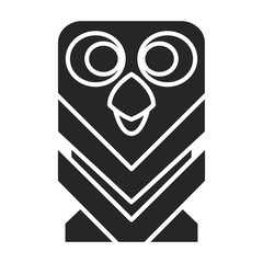 Mask of totem vector icon.Black vector icon isolated on white background mask of totem .