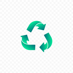Recyclable logo. Simple plastic free badge. Eco friendly icon.