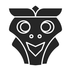 Totem vector icon.Black vector icon isolated on white background totem.