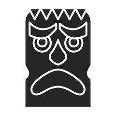 Mask of totem vector icon.Black vector icon isolated on white background mask of totem .