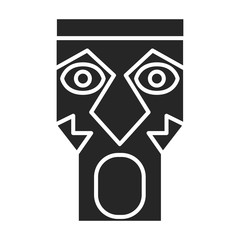 Mask of totem vector icon.Black vector icon isolated on white background mask of totem .