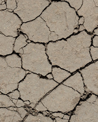 texture of cracked dry soil due to drought
