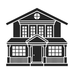 Villa of house vector icon.Black,simple vector icon isolated on white background villa of house .