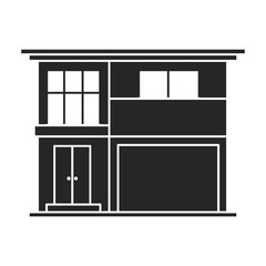Villa of house vector icon.Black,simple vector icon isolated on white background villa of house .