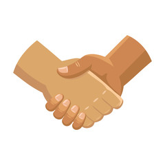 Handshake vector icon.Cartoon vector icon isolated on white background handshake.