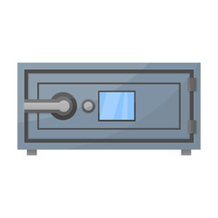 Bank safe vector icon.Cartoon vector icon isolated on white background bank safe.