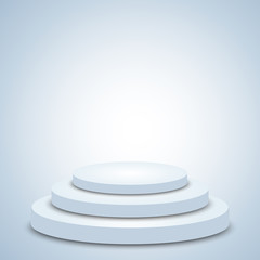 Realistic round pedestal template