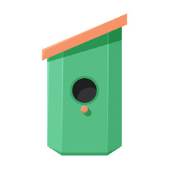Birdhouse vector icon.Cartoon vector icon isolated on white background birdhouse.