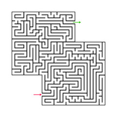 Abstract maze labyrinth with entry and exit. Vector labyrinth illustration EPS 10