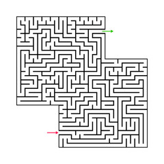 Abstract maze labyrinth with entry and exit. Vector labyrinth illustration EPS 10