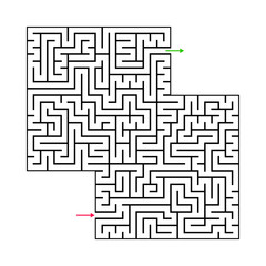 Abstract maze labyrinth with entry and exit. Vector labyrinth illustration EPS 10