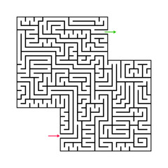 Abstract maze labyrinth with entry and exit. Vector labyrinth illustration EPS 10