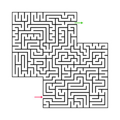 Abstract maze labyrinth with entry and exit. Vector labyrinth illustration EPS 10