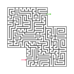 Abstract maze labyrinth with entry and exit. Vector labyrinth illustration EPS 10