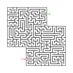 Abstract maze labyrinth with entry and exit. Vector labyrinth illustration EPS 10