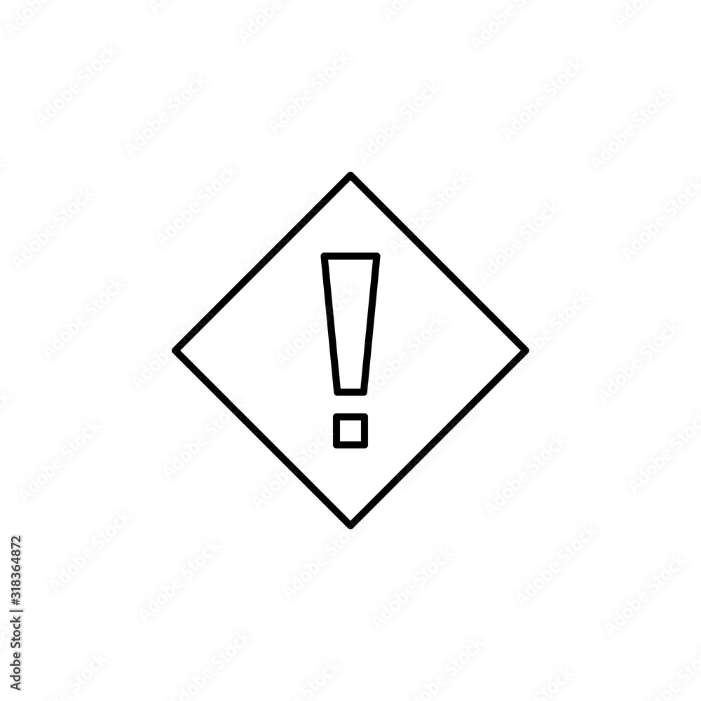 Poster warning, energy icon. simple line, outline vector electro power icons for ui and ux, website or mobi