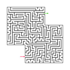 Abstract maze labyrinth with entry and exit. Vector labyrinth illustration EPS 10