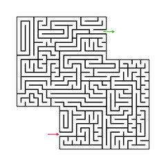 Abstract maze labyrinth with entry and exit. Vector labyrinth illustration EPS 10